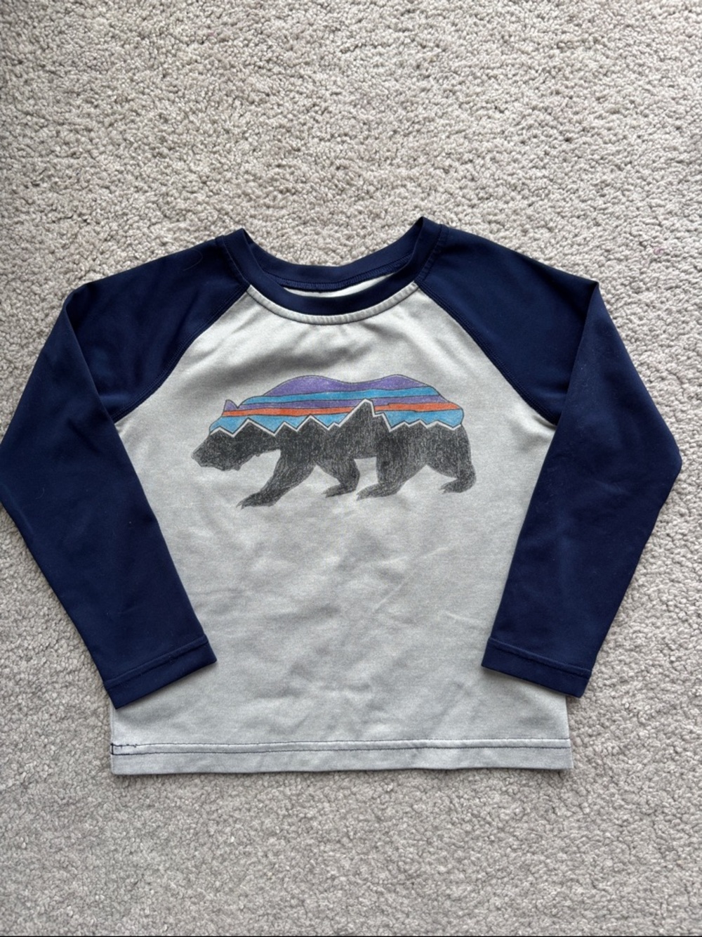 Patagonia long-sleeved rashguard - grey and navy